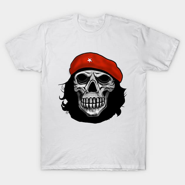 Ernesto Che Guevara Skull T-Shirt by livania